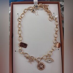 House of Harlow 1960 Evil Eye Gold Charm Necklace